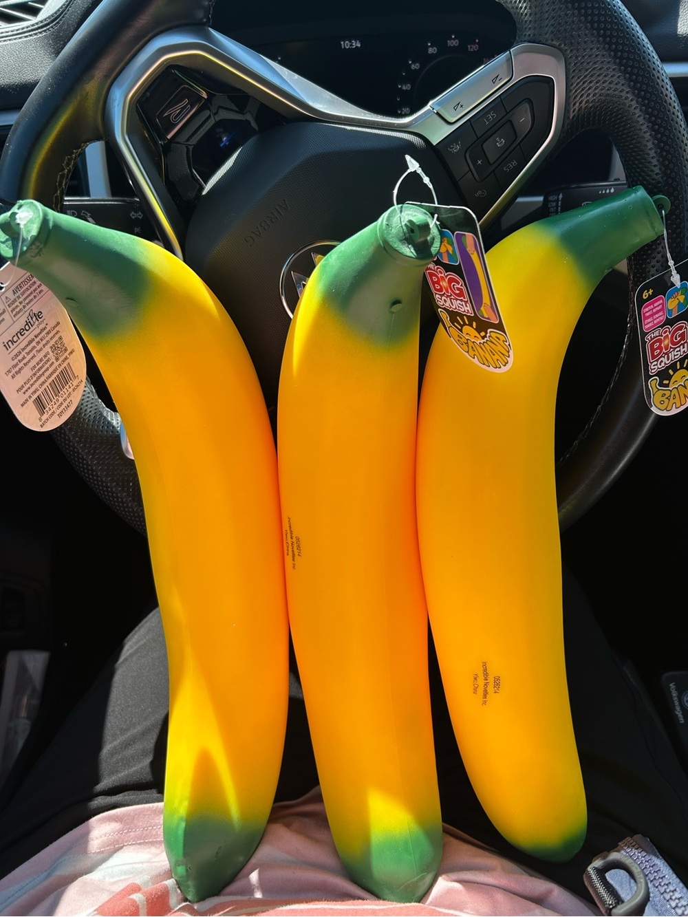 Kids Yellow Banana Squishy Toy - Big Squish
